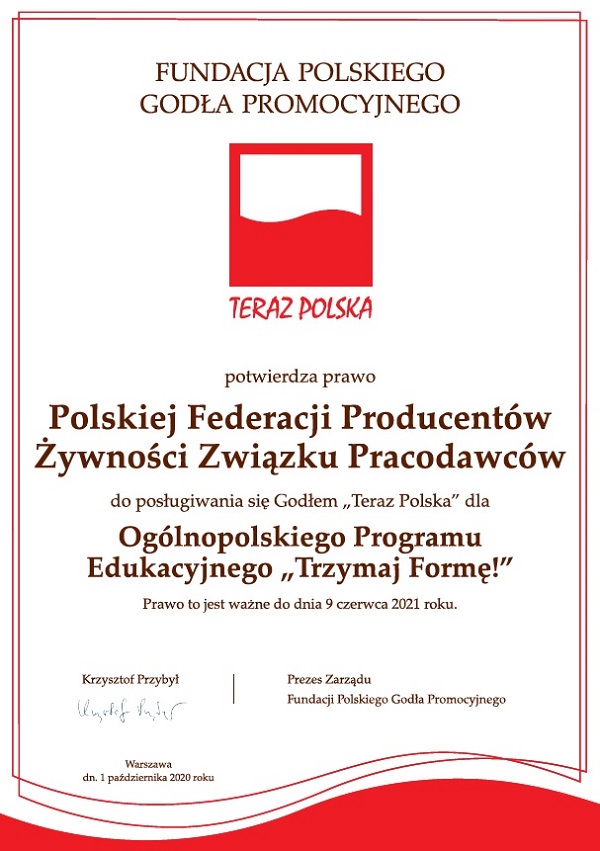 Certyfikat Teraz Polska
